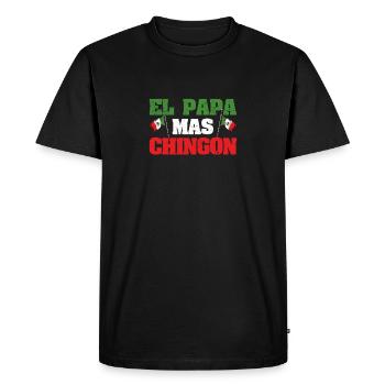 El Papa Mas Chingon Drôle Meilleur mexicain - T-shirt Premium bio Homme - noir - Devant - Nico (187cm)