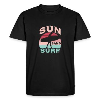 SUN SAND SURF - Men's Premium Organic T-Shirt - black - Front - Nico (187cm)