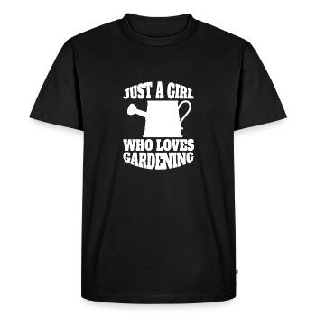 Garden Girl Hobby Gardener Orchard Gardener - Men's Premium Organic T-Shirt - black - Front - Nico (187cm)
