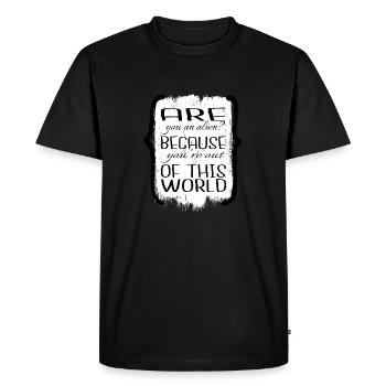 Idée actuelle Awesome extraterrestre vaisseau spatial cool alien - T-shirt Premium bio Homme - noir - Devant - Nico (187cm)