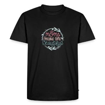 Ma mère rend la vie belle - Sweet Mother - T-shirt Premium bio Homme - noir - Devant - Nico (187cm)
