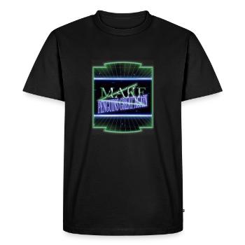bird quote dance funny sayings emperor penguin ice - Men's Premium Organic T-Shirt - black - Front - Nico (187cm)