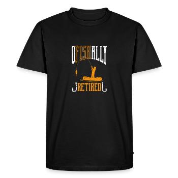 Ofishally Retraite Amateurs de pêche Drôle - T-shirt Premium bio Homme - noir - Devant - Nico (187cm)