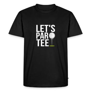 Let’s Par Tee Golfing Golf - T-shirt Premium bio Homme - noir - Devant - Nico (187cm)
