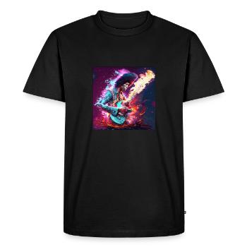 Pixels Rewind - Men's Premium Organic T-Shirt - black - Front - Nico (187cm)