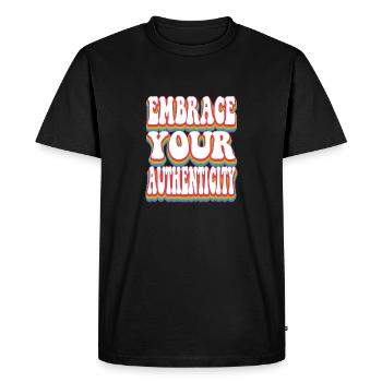 Authenticity - Pride Rainbow LGBTQ+ - Men's Premium Organic T-Shirt - black - Front - Nico (187cm)
