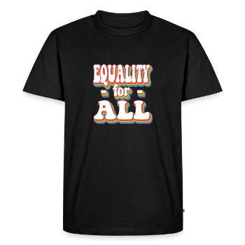 Equality for All - Pride Rainbow LGBTQ+ - Men's Premium Organic T-Shirt - black - Front - Nico (187cm)