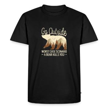 Apportez une boussole C’est embarrassant - T-shirt Premium bio Homme - noir - Devant - Nico (187cm)