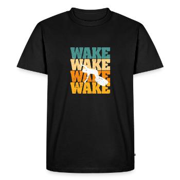 Retro Wakeboard Vintage Wake Boarding Water Sports - Men's Premium Organic T-Shirt - black - Front - Nico (187cm)