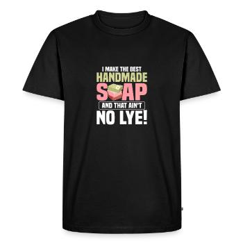 I Make The Best Handmade Soap Soapmaking Soapmaker - Men's Premium Organic T-Shirt - black - Front - Nico (187cm)