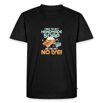 I Make The Best Handmade Soap Soapmaker Soapmaking - Men's Premium Organic T-Shirt - black - Front - Nico (187cm)