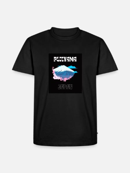 Fujiyama - Männer Premium Bio T-Shirt - Schwarz