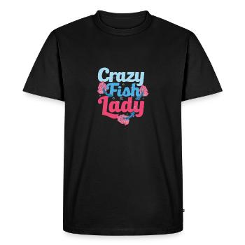 Crazy Fish Lady Aquarium Owner Fish Keeping - Men's Premium Organic T-Shirt - black - Front - Nico (187cm)
