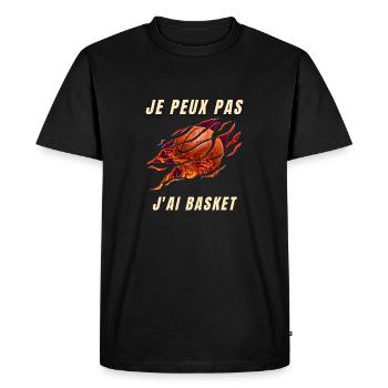 Je Peux Pas J'ai Basket Cadeau Joueur De Basket - T-shirt Premium bio Homme - noir - Devant - Nico (187cm)