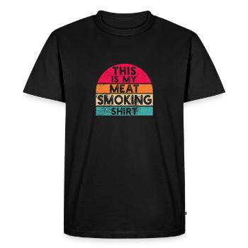 Ceci est ma chemise à fumer de viande drôle de fumeur de barbecue - T-shirt Premium bio Homme - noir - Devant - Nico (187cm)