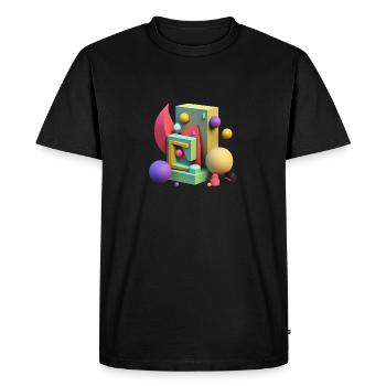 ..3D - T-shirt Premium bio Homme - noir - Devant - Nico (187cm)