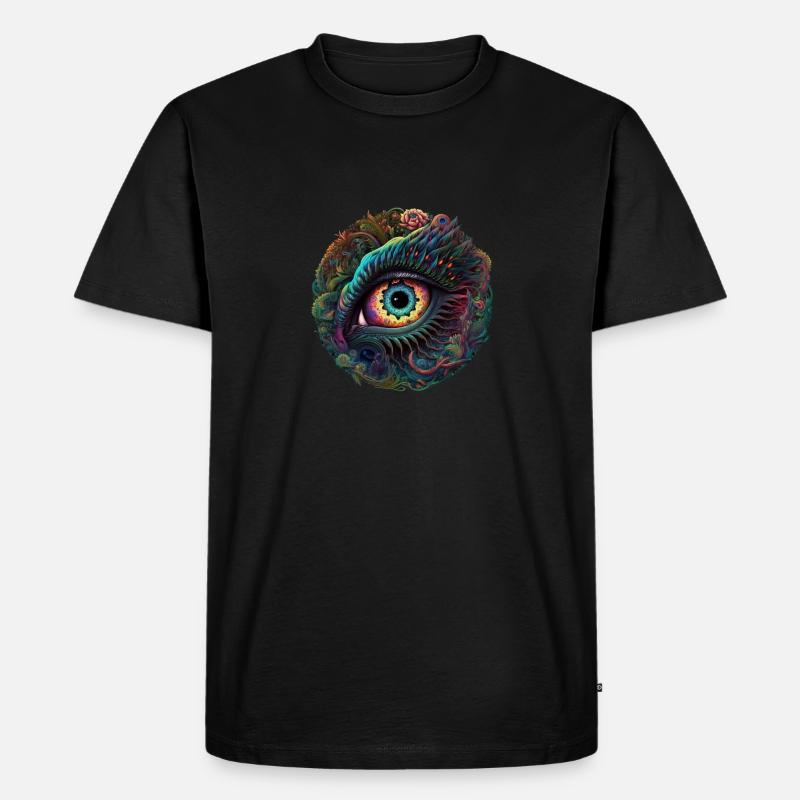 TRIPPY - Männer Premium Bio T-Shirt - Schwarz