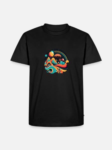 RETRO - Men's Premium Organic T-Shirt - black