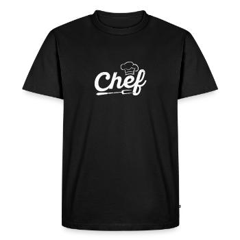 Cooking Chef BBQ Grillmaster Barbecue Grilling Chef - Men's Premium Organic T-Shirt - black - Front - Nico (187cm)