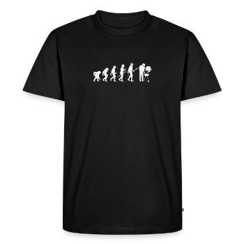 Grilling Evolution of Man BBQ Grill Barbeque - Men's Premium Organic T-Shirt - black - Front - Nico (187cm)
