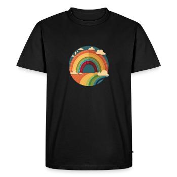 ARC-EN-CIEL - T-shirt Premium bio Homme - noir - Devant - Nico (187cm)