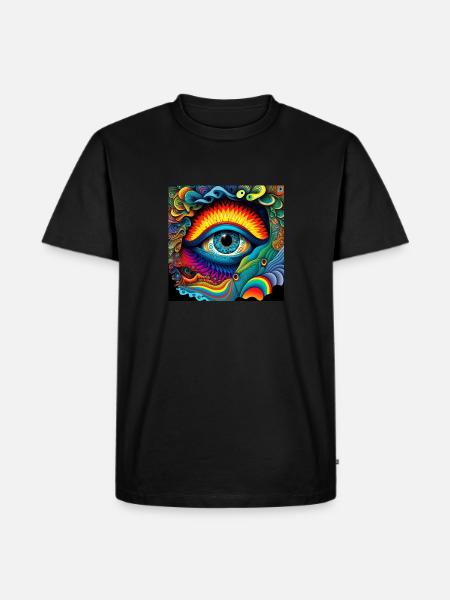 TRIPPY EYE - Men's Premium Organic T-Shirt - black