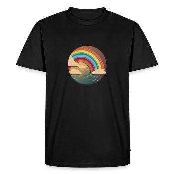 ARC-EN-CIEL - T-shirt Premium bio Homme - noir - Devant - Nico (187cm)