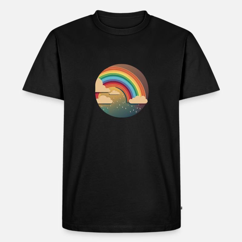 RAINBOW - Männer Premium Bio T-Shirt - Schwarz