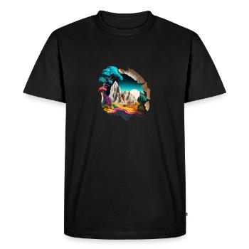 TRIPPY - Men's Premium Organic T-Shirt - black - Front - Nico (187cm)