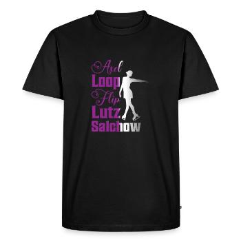 Axel Loop Flip Lutz Salchow Figure de patinage sur glace - T-shirt Premium bio Homme - noir - Devant - Nico (187cm)