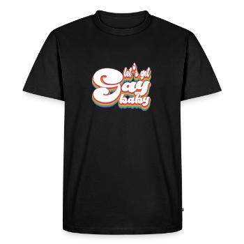 Adoptons un bébé gai - Fierté LGBTQ+ - T-shirt Premium bio Homme - noir - Devant - Nico (187cm)