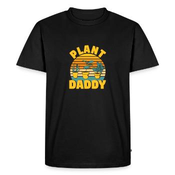 Plant Daddy Nature Jardinier botanique Plantes - T-shirt Premium bio Homme - noir - Devant - Nico (187cm)