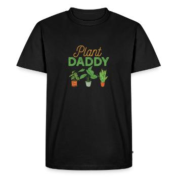 Plant Daddy Nature Botanical Gardener Plants - Men's Premium Organic T-Shirt - black - Front - Nico (187cm)