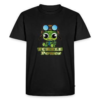 Puissance de la tortue - T-shirt Premium bio Homme - noir - Devant - Nico (187cm)
