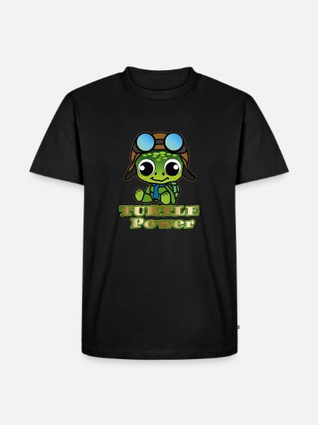 Turtle Power - Männer Premium Bio T-Shirt - Schwarz
