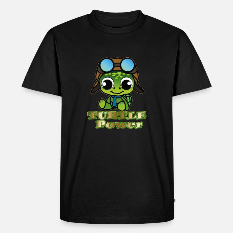 Turtle Power - Männer Premium Bio T-Shirt - Schwarz