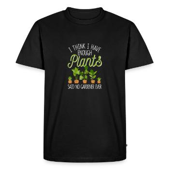 Je pense que j’ai assez de plantes, a déclaré un - T-shirt Premium bio Homme - noir - Devant - Nico (187cm)