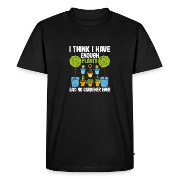 Je pense que j’ai assez de plantes, a déclaré un - T-shirt Premium bio Homme - noir - Devant - Nico (187cm)