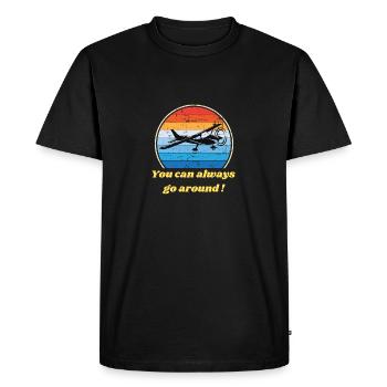 You can always go around! - Men's Premium Organic T-Shirt - black - Front - Nico (187cm)
