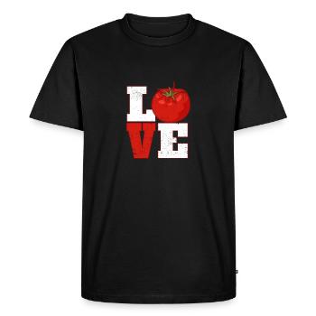 Amour Tomate Jardinage Potager Plantes - T-shirt Premium bio Homme - noir - Devant - Nico (187cm)