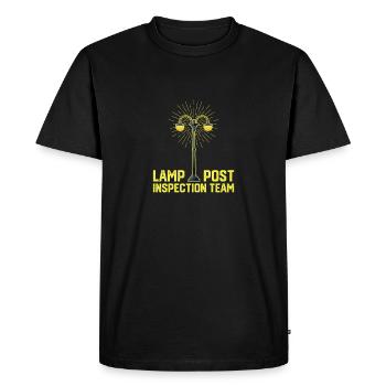 Équipe d’inspection des lampadaires Geocaching Fun - T-shirt Premium bio Homme - noir - Devant - Nico (187cm)