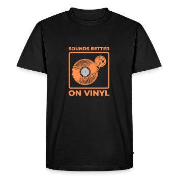 Sonne mieux sur Vinyl - T-shirt Premium bio Homme - noir - Devant - Nico (187cm)