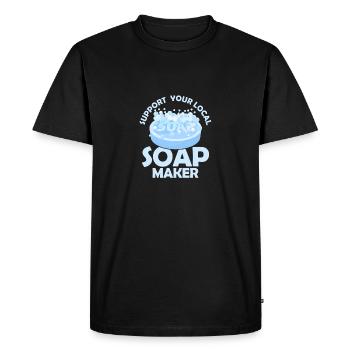 Support Your Local Soap Maker Soapmaking Soapmaker - Men's Premium Organic T-Shirt - black - Front - Nico (187cm)
