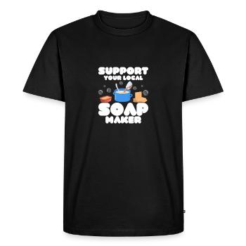 Support Your Local Soap Maker Soapmaker Soapmaking - Men's Premium Organic T-Shirt - black - Front - Nico (187cm)