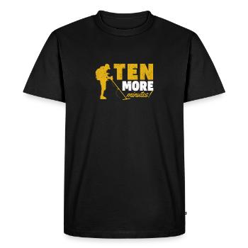 Ten more minutes of metal detection treasure hunt - Men's Premium Organic T-Shirt - black - Front - Nico (187cm)