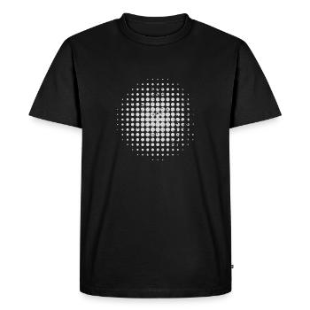 Retro dot design - Men's Premium Organic T-Shirt - black - Front - Nico (187cm)
