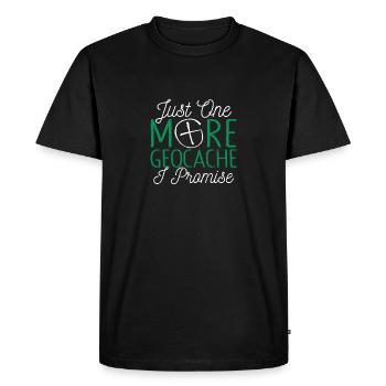 Only one more geocache I promise funny things - Men's Premium Organic T-Shirt - black - Front - Nico (187cm)