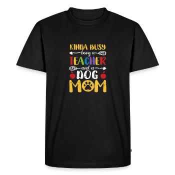 D’une manière ou d’une autre occupée en tant qu’enseignante et mère de chien - T-shirt Premium bio Homme - noir - Devant - Nico (187cm)