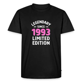 Légendaire depuis 1993 - T-shirt Premium bio Homme - noir - Devant - Nico (187cm)