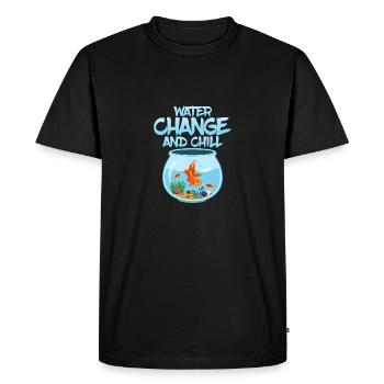 Water Change And Chill Fish Keeping Aquarium Owner - Men's Premium Organic T-Shirt - black - Front - Nico (187cm)
